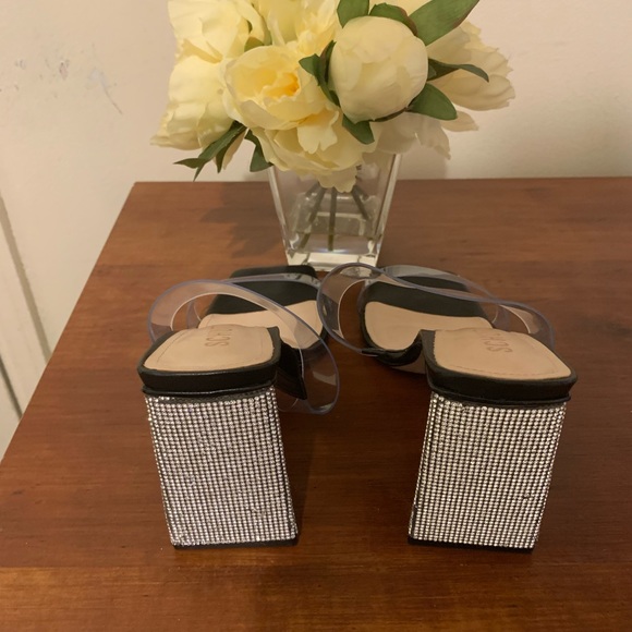 Schutz Sandals Rhinestone Heel - Picture 4 of 5